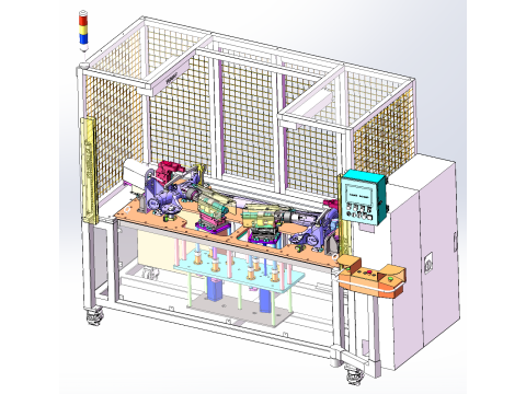 螺母螺纹清洁和攻丝自动化设备 SolidWorks 3D 3D 模型