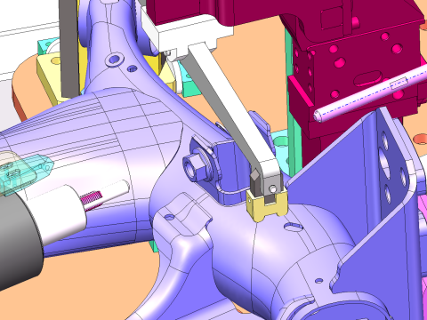 Peralatan otomasi pembersihan dan penyadapan benang mur SolidWorks 3D Model 3D