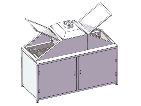 Máquina de limpeza por spray para placas de corrente SolidWorks 3D Modelo 3D