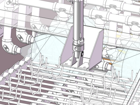 Máquina de limpeza por spray para placas de corrente SolidWorks 3D Modelo 3D