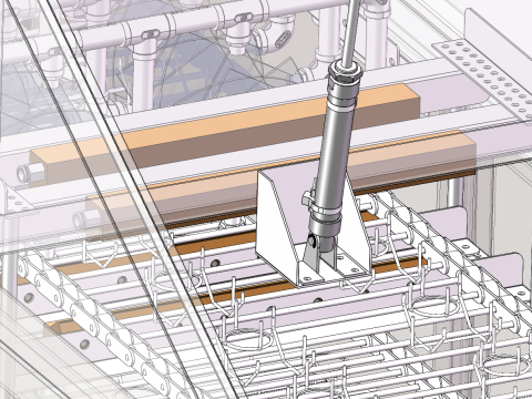 Máquina de limpeza por spray para placas de corrente SolidWorks 3D Modelo 3D