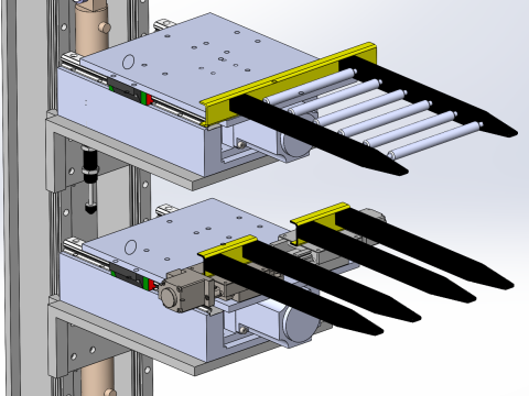 Вертикальный грузовой подъемник SolidWorks 3D 3D Модель