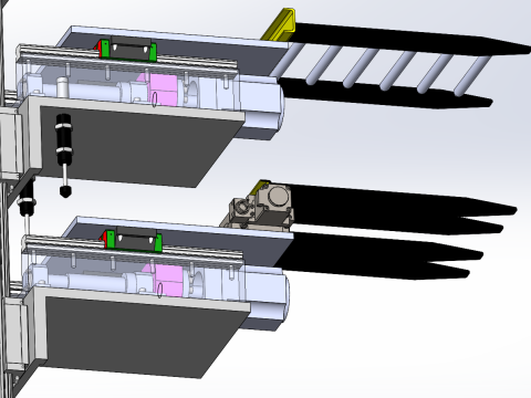 Вертикальный грузовой подъемник SolidWorks 3D 3D Модель