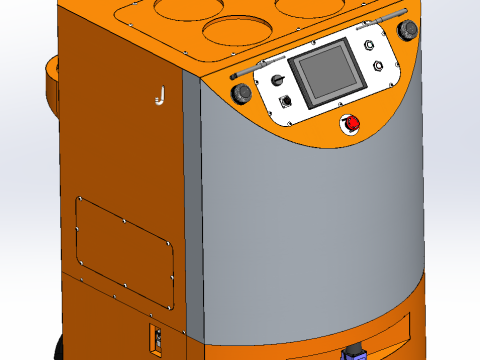 Forklift AGV SolidWorks 3D Model 3D