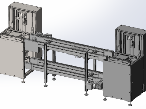 Двошвидкісна ланцюгова передача з підйомом з обох сторін SolidWorks 3D 3D Модель