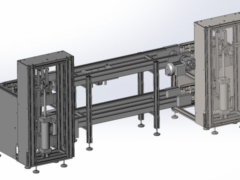 양쪽 리프팅이 가능한 2배속 체인 전동 SolidWorks 3D 3D 모델