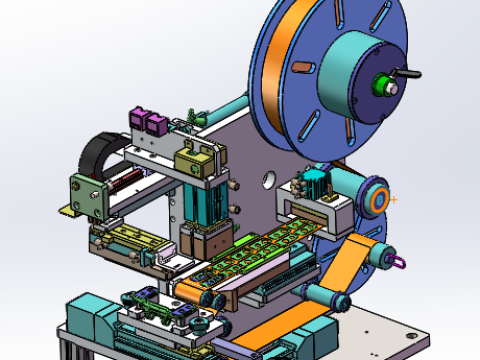 Automatische Laminieranlage für elektronische Folien SolidWorks 3D 3D Modell