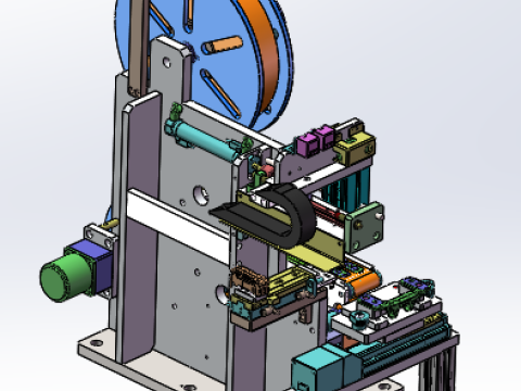 电子薄膜自动贴合设备SolidWorks 3D 3D 模型