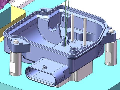 PCB thermische klinkmontage in SolidWorks 3D 3D Model
