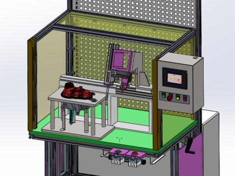 पिन इंस्टालेशन वर्कस्टेशन सॉलिडवर्क्स 3डी 3D मॉडल