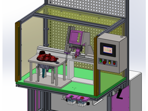 Stazione di installazione perni SolidWorks 3D Modello 3D
