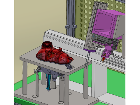 Stazione di installazione perni SolidWorks 3D Modello 3D