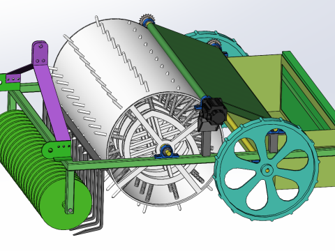 Plastik film geri dönüşüm cihazı SolidWorks 3D 3D Model