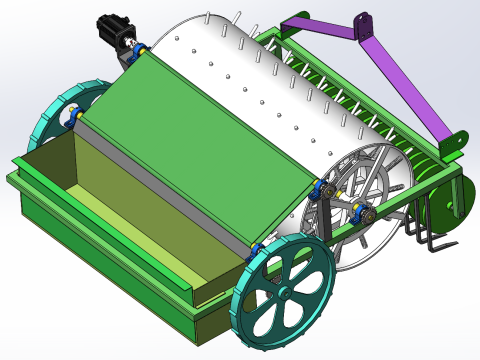 Urządzenie do recyklingu folii z tworzywa sztucznego SolidWorks 3D Model 3D