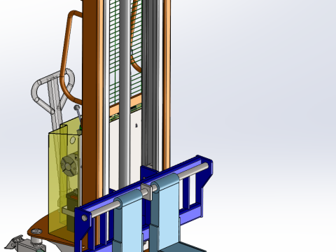अर्ध स्वचालित स्टेकर ट्रक सॉलिडवर्क्स 3डी 3D मॉडल