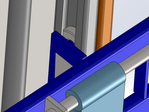 अर्ध स्वचालित स्टेकर ट्रक सॉलिडवर्क्स 3डी 3D मॉडल