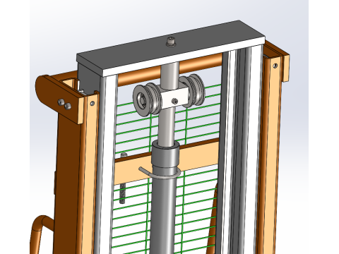 अर्ध स्वचालित स्टेकर ट्रक सॉलिडवर्क्स 3डी 3D मॉडल