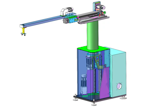 Emboutissage bras robotique de chargement et de d&eacute;chargement SolidWorks 3D Modèle 3D