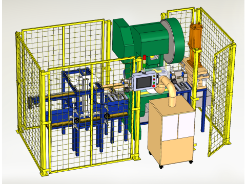 Stempeltoevoermachine SolidWorks 3D 3D Model