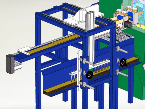 Stamping feeding machine SolidWorks 3D 3D Model