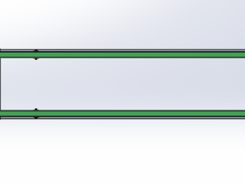 Zahnförmiger Synchronriemen, linke Antriebsriemenlinie SolidWorks 3D 3D Modell
