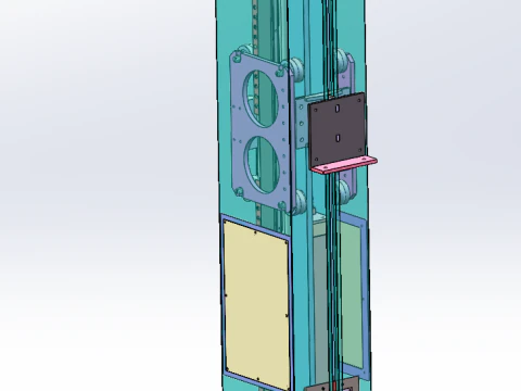 Vertical Belt Elevator SolidWorks 3D 3D Model