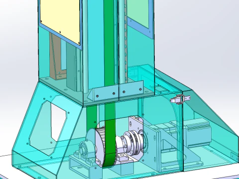Vertical Belt Elevator SolidWorks 3D 3D Model