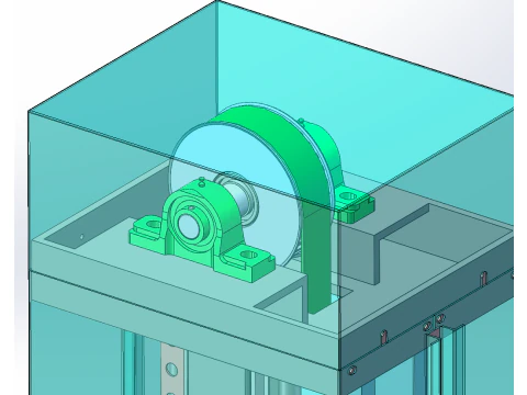 Vertical Belt Elevator SolidWorks 3D 3D Model