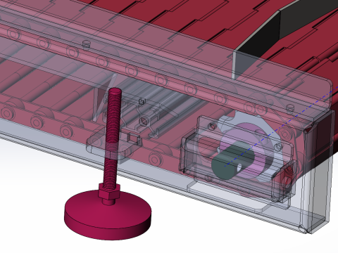 Convoyeur de levage à plaques à chaîne en forme de Z SolidWorks 3D Modèle 3D