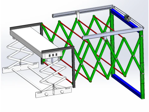 Tendedero autom&aacute;tico multifuncional SolidWorks 3D Modelo 3D