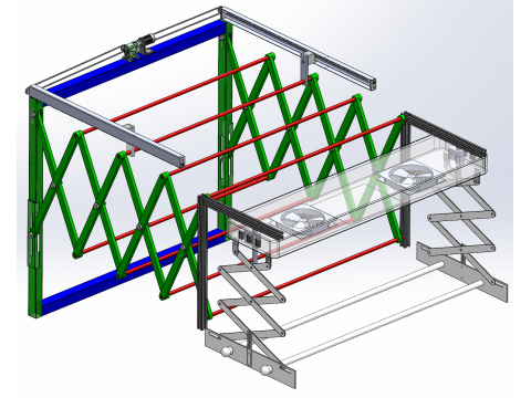 Estendal automático multifuncional SolidWorks 3D Modelo 3D