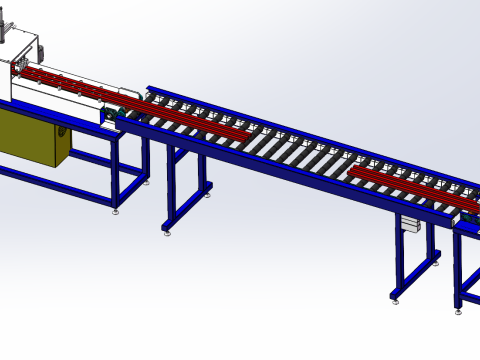 Maszyna do cięcia rur kwadratowych SolidWorks 3D Model 3D