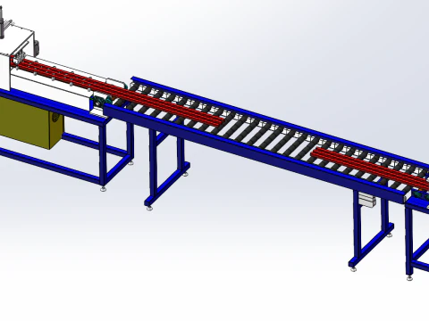 Kare boru kesme makinesi SolidWorks 3D 3D Model