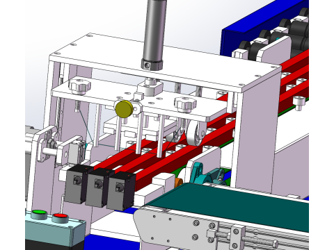 Верстат для різання квадратних труб SolidWorks 3D 3D Модель