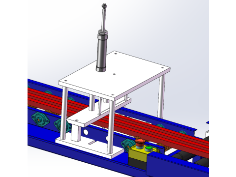 Верстат для різання квадратних труб SolidWorks 3D 3D Модель