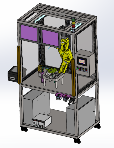 Станція зусиль випробування роботи вітрового каналу SolidWorks 3D 3D Модель .c4d .max .obj .3ds .fbx .stl .blend 