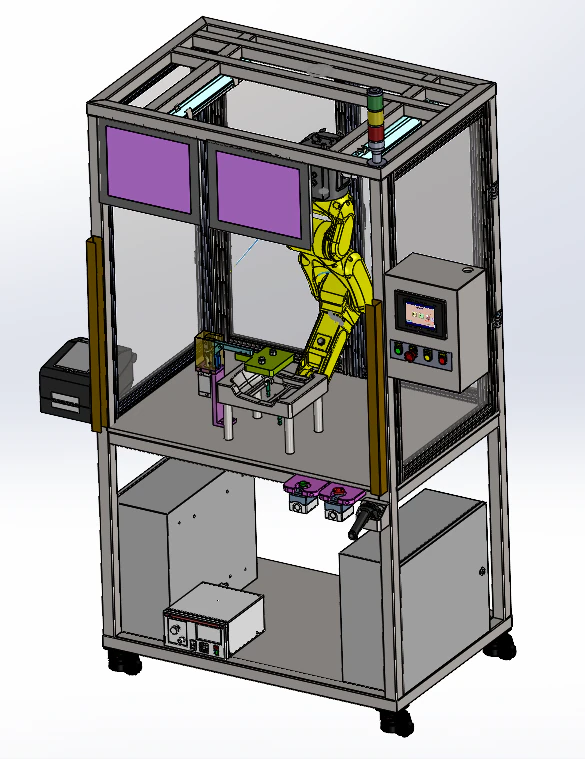 Wind duct operation force testing station SolidWorks 3D 3D Model .c4d .max .obj .3ds .fbx .stl .blend 