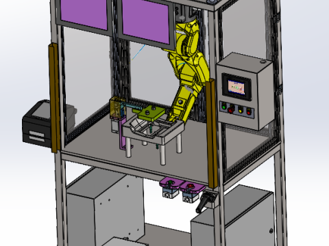 Wind duct operation force testing station SolidWorks 3D 3D Model