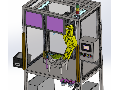 Станція зусиль випробування роботи вітрового каналу SolidWorks 3D 3D Модель
