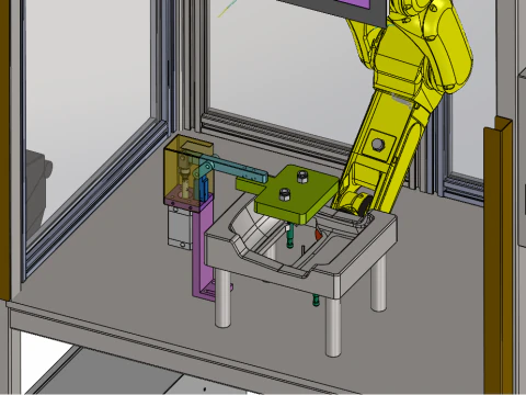 Wind duct operation force testing station SolidWorks 3D 3D Model