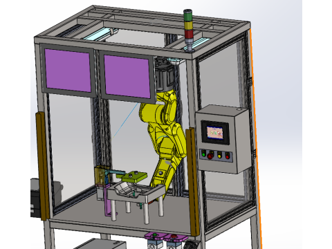Станція зусиль випробування роботи вітрового каналу SolidWorks 3D 3D Модель