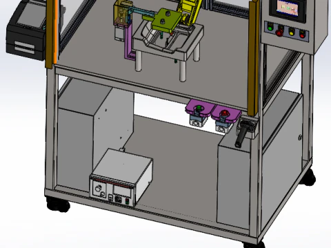 Wind duct operation force testing station SolidWorks 3D 3D Model