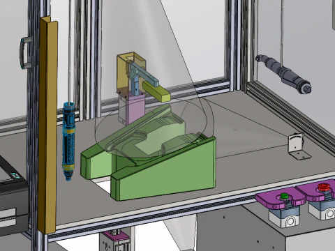 Armrest box water cup bracket installation station SolidWorks 3D 3D Model