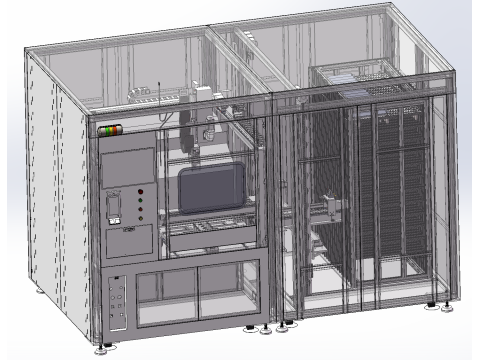 Proyek pengujian dan penyimpanan pembersihan scraper SolidWorks 3D Model 3D