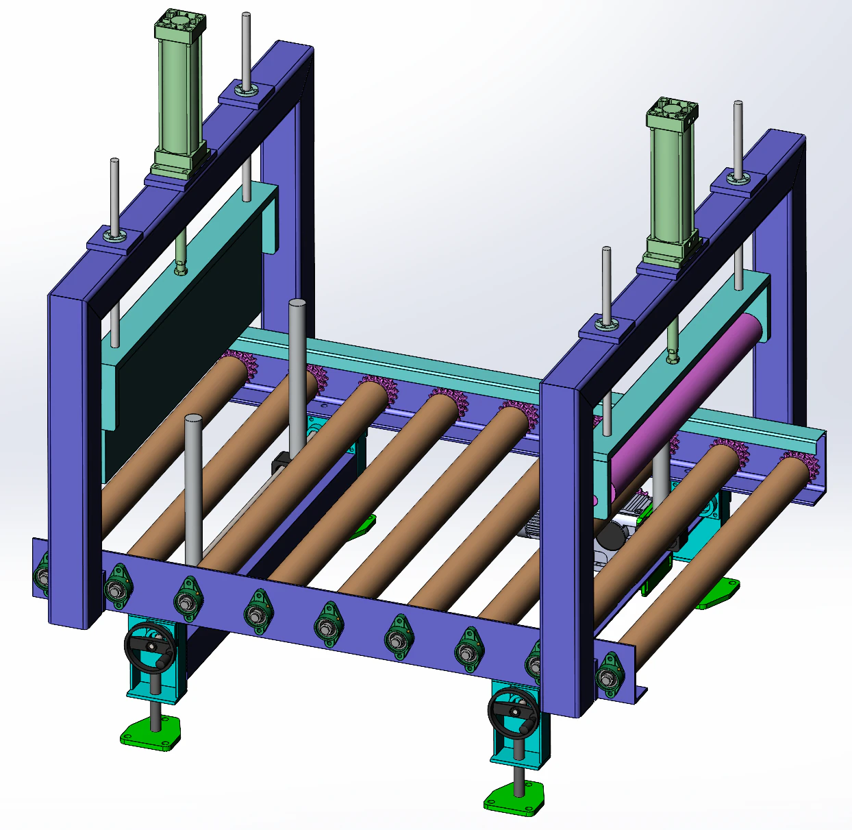 Roller Conveyor SolidWorks 3D 3D Model .c4d .max .obj .3ds .fbx .stl .blend