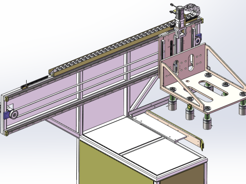 Horizontale Transfer- und Greifmaschine SolidWorks 3D 3D Modell