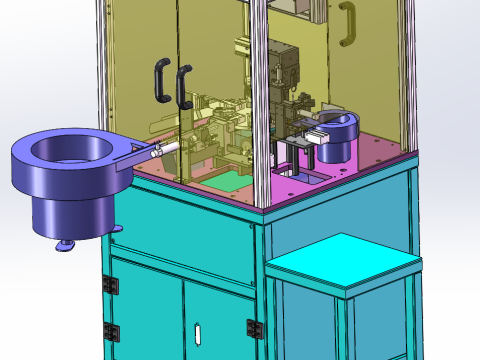 Машина для заклепування срібних точок SolidWorks 3D 3D Модель