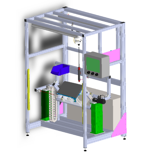 Assemblage- en testwerkstation voor handschoenenkastjes voor auto's SolidWorks 3D 3D Model .c4d .max .obj .3ds .fbx .stl .blend 
