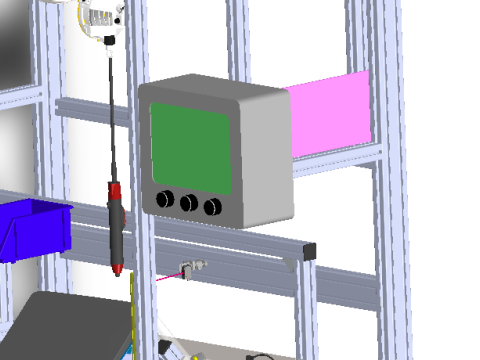 Assemblage- en testwerkstation voor handschoenenkastjes voor auto's SolidWorks 3D 3D Model