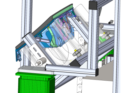 Assemblage- en testwerkstation voor handschoenenkastjes voor auto's SolidWorks 3D 3D Model